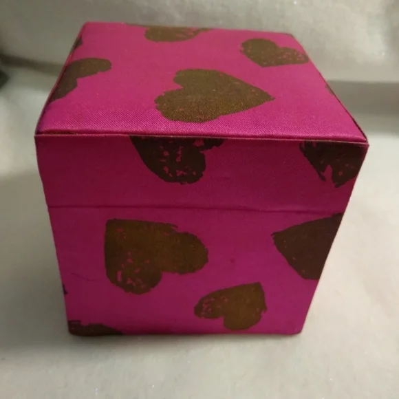 Victoria Secret Gold Pink here satin gift box